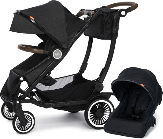 Austlen Entourage Double Stroller - Black / Black - ST-EBSE-BK