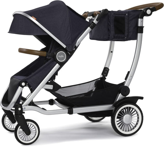 Austlen Entourage Double Stroller - Silver / Navy - ST-ENSE-NV