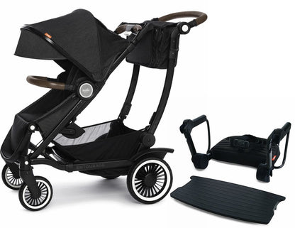 Austlen Entourage Stroller & Sit+Stand Jump Seat - Black / Black - ST-ENTB-BK-SA-STST-BK
