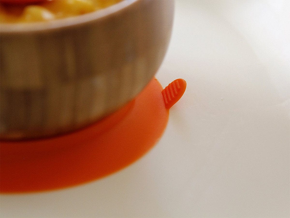 Avanchy Bamboo Stay Put Suction Baby Bowl + Spoon - Blue