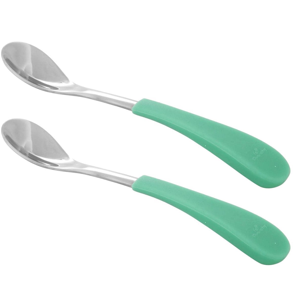Avanchy Stainless Steel Infant Spoons, 2 Pack - Green - SSISP2G