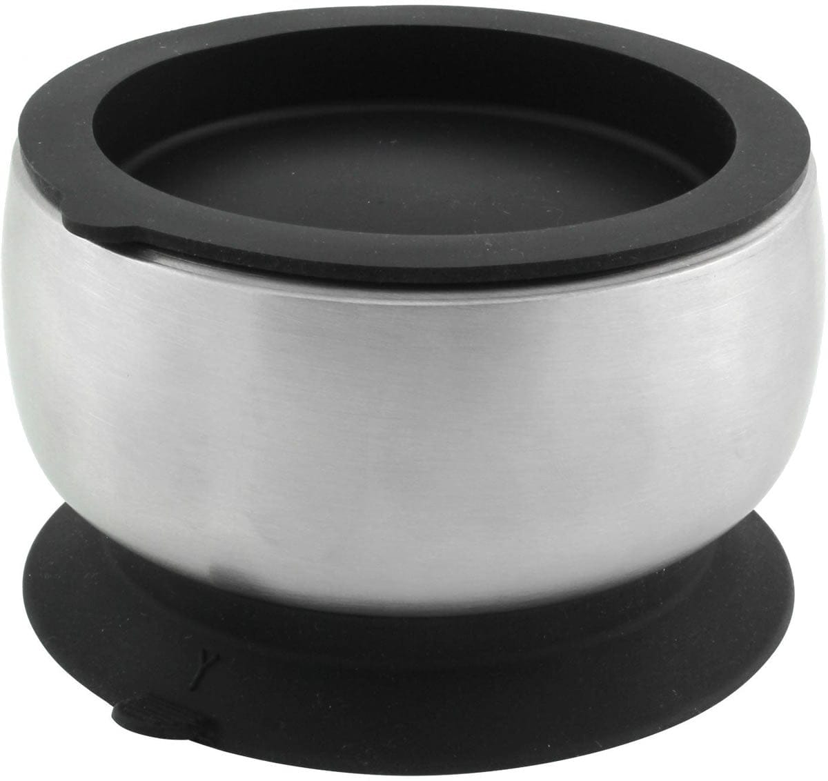 Avanchy Stainless Steel Suction Baby Bowl + Air Tight Lid - Black