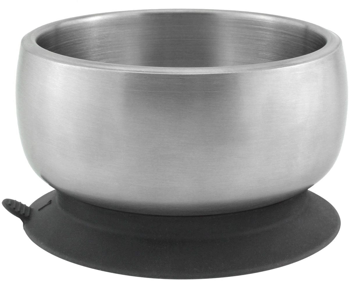 Avanchy Stainless Steel Suction Baby Bowl + Air Tight Lid - Black
