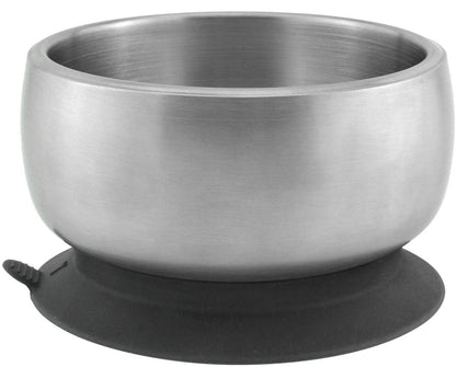 Avanchy Stainless Steel Suction Baby Bowl + Air Tight Lid - Black
