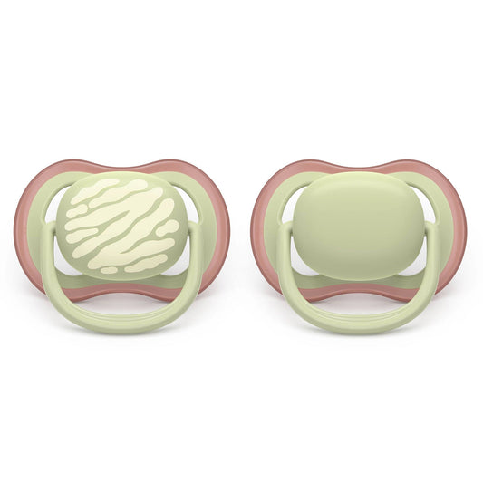 Avent Ultra Air Pacifier 18m+, Tiger Print / Pastel Warm Green, 2 pack - SCF349-52