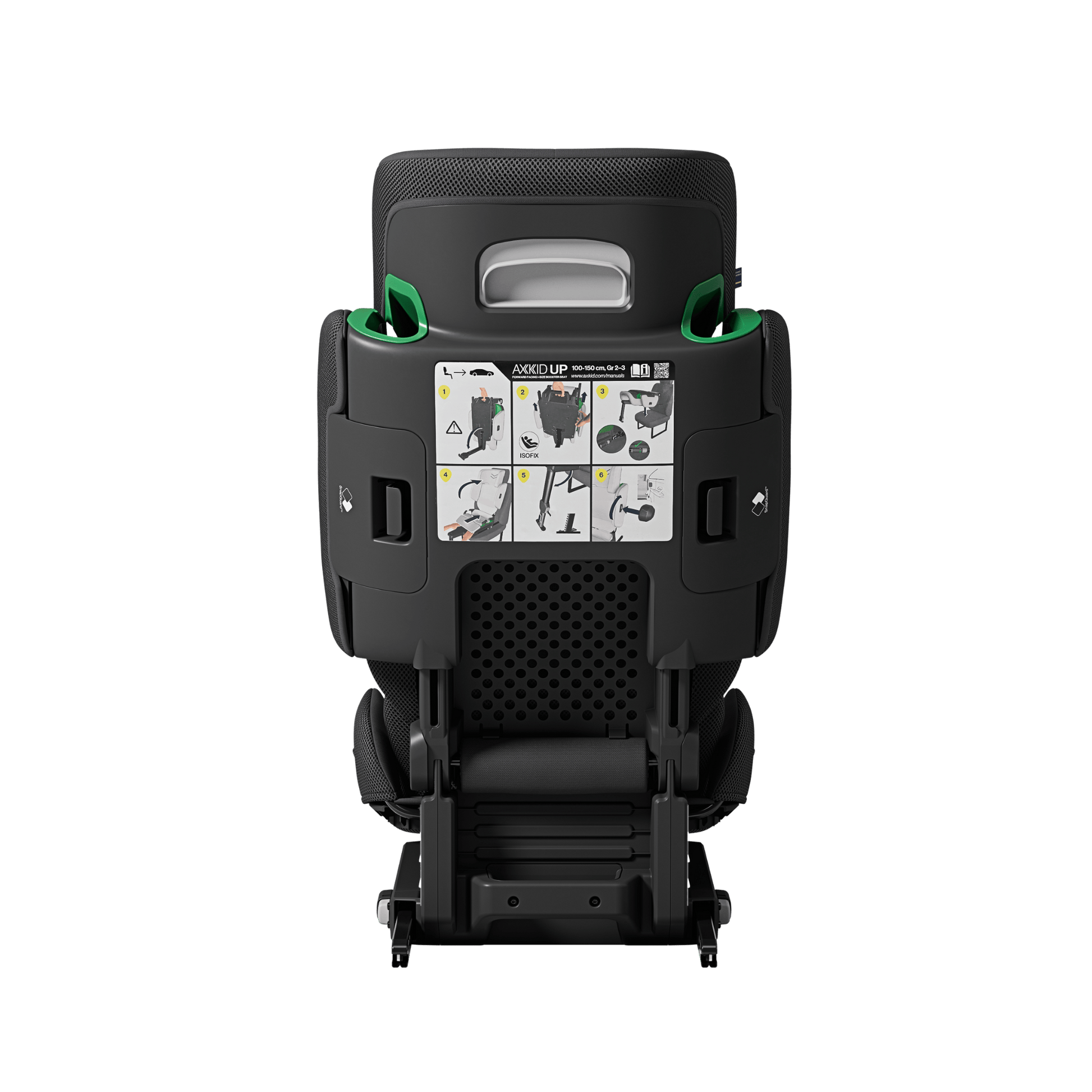 Axkid UP High Back Belt Positioning Booster Car Seat - Coastal Storm Black - 27050339