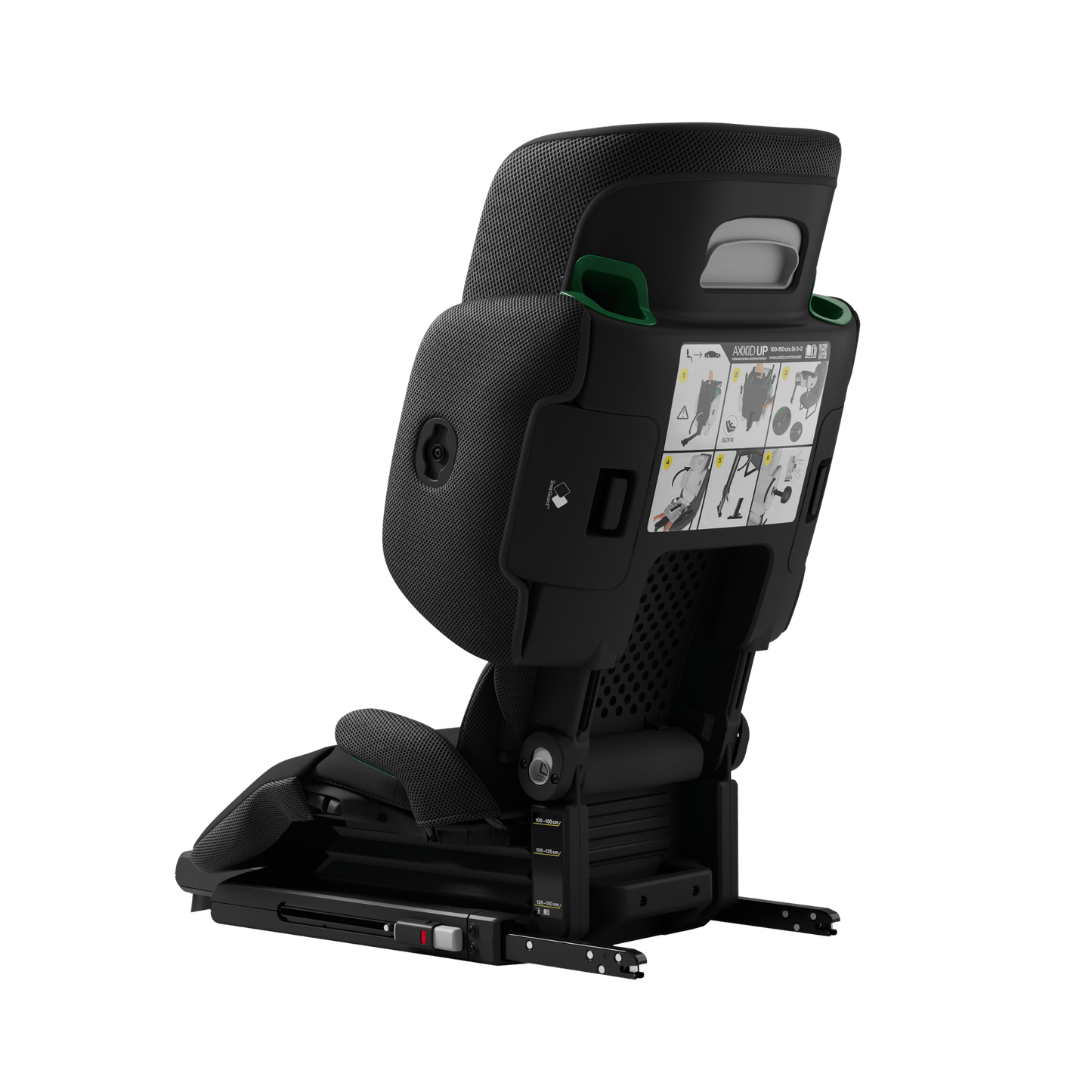 Axkid UP High Back Belt Positioning Booster Car Seat - Coastal Storm Black - 27050339