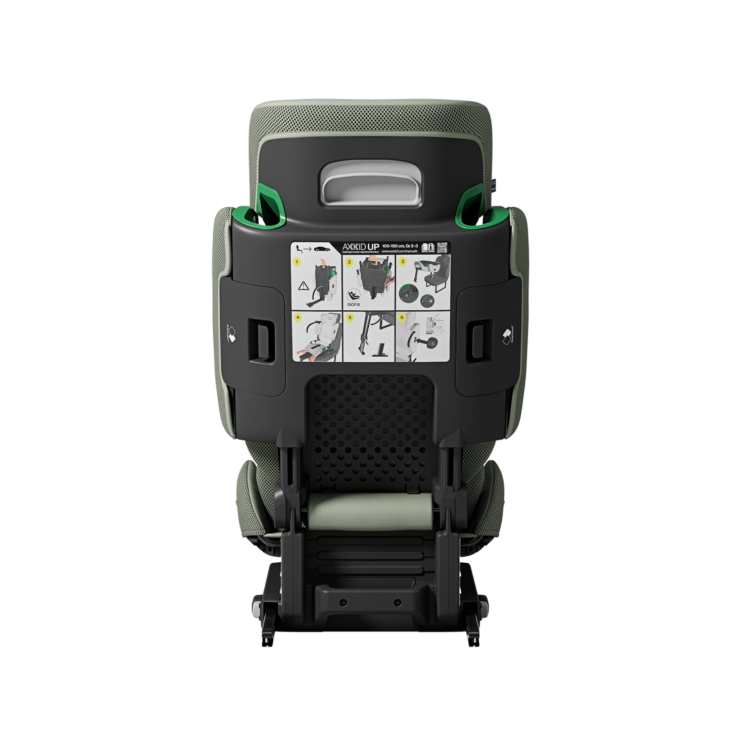 Axkid UP High Back Belt Positioning Booster Car Seat - Nordic Bloom Green - 27050342