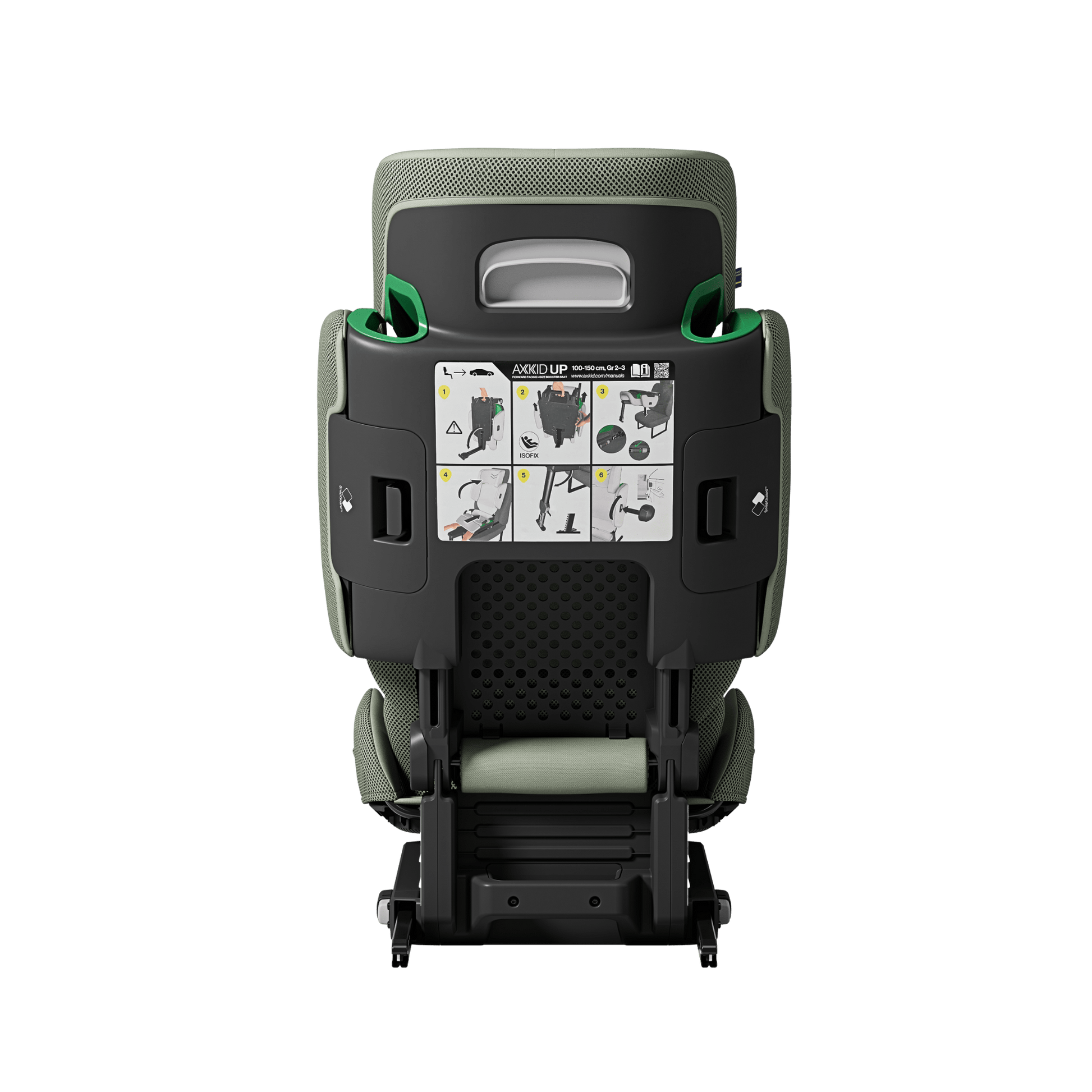 Axkid UP High Back Belt Positioning Booster Car Seat - Nordic Bloom Green - 27050342