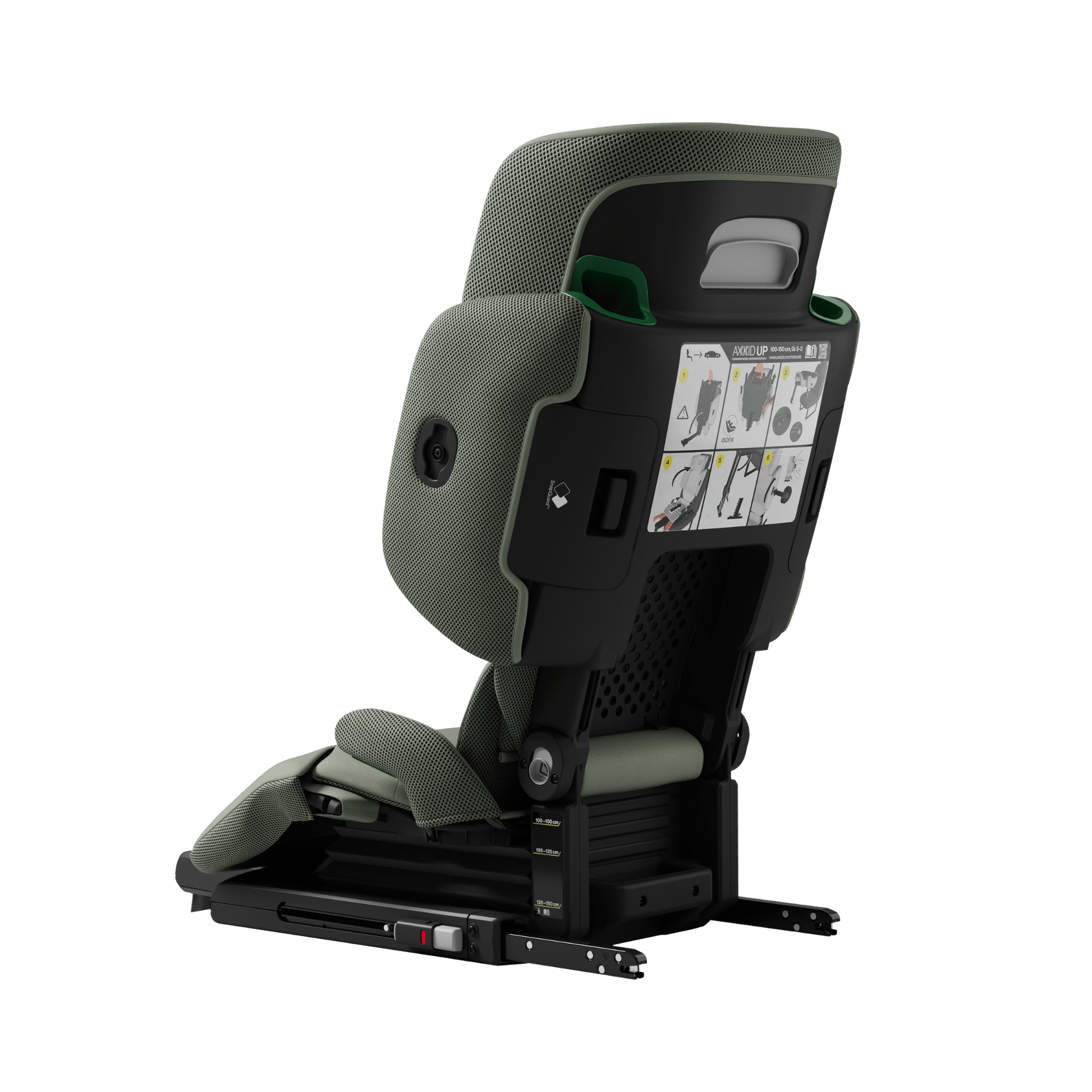 Axkid UP High Back Belt Positioning Booster Car Seat - Nordic Bloom Green - 27050342