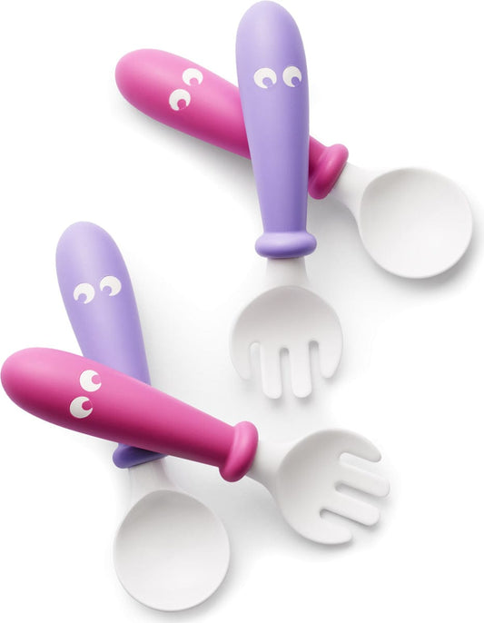 Baby Bjorn Baby Spoon & Fork Set - Pink/Purple - 073046US