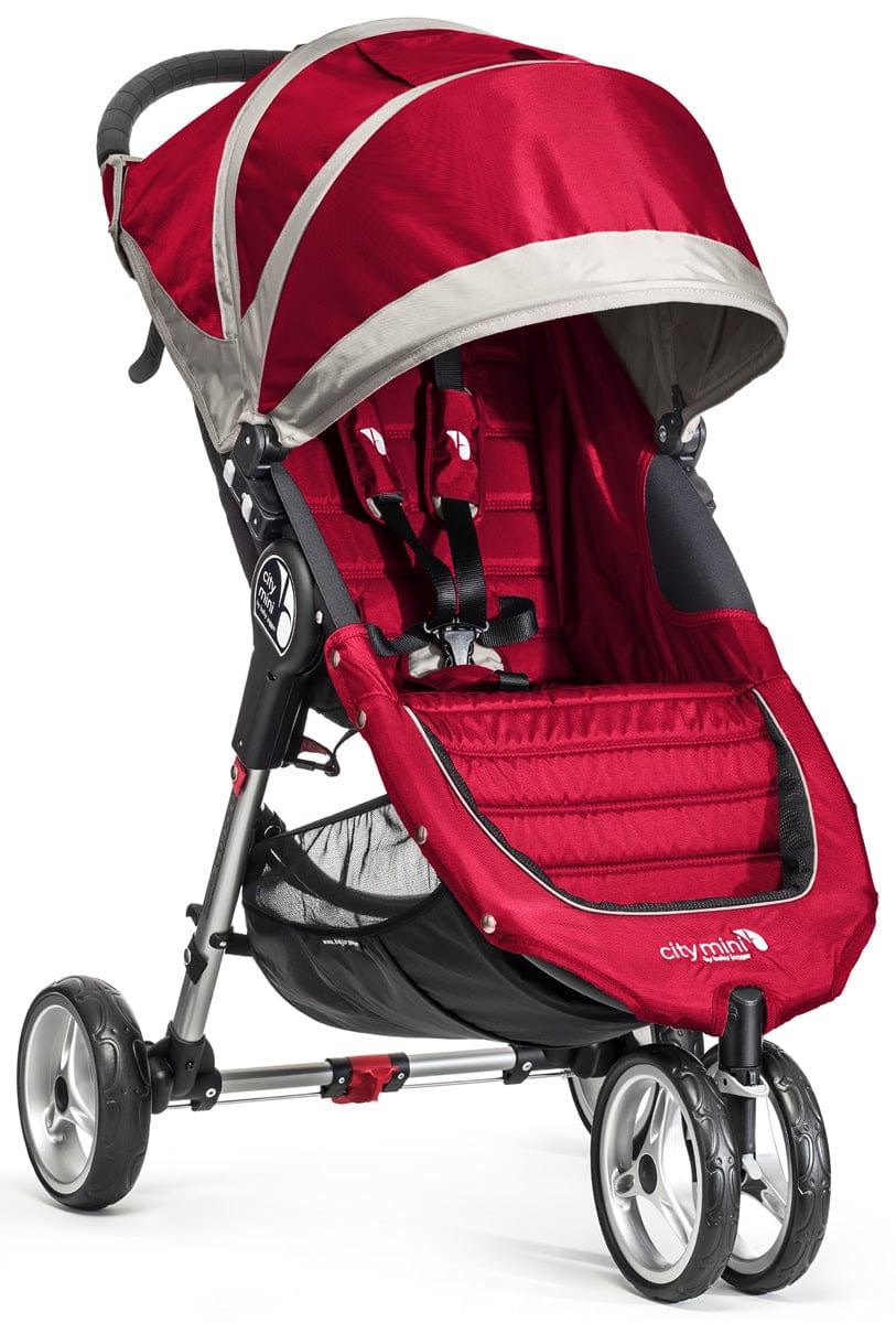 Baby Jogger 2015 City Mini 3W Single Compact Stroller - Crimson/Gray