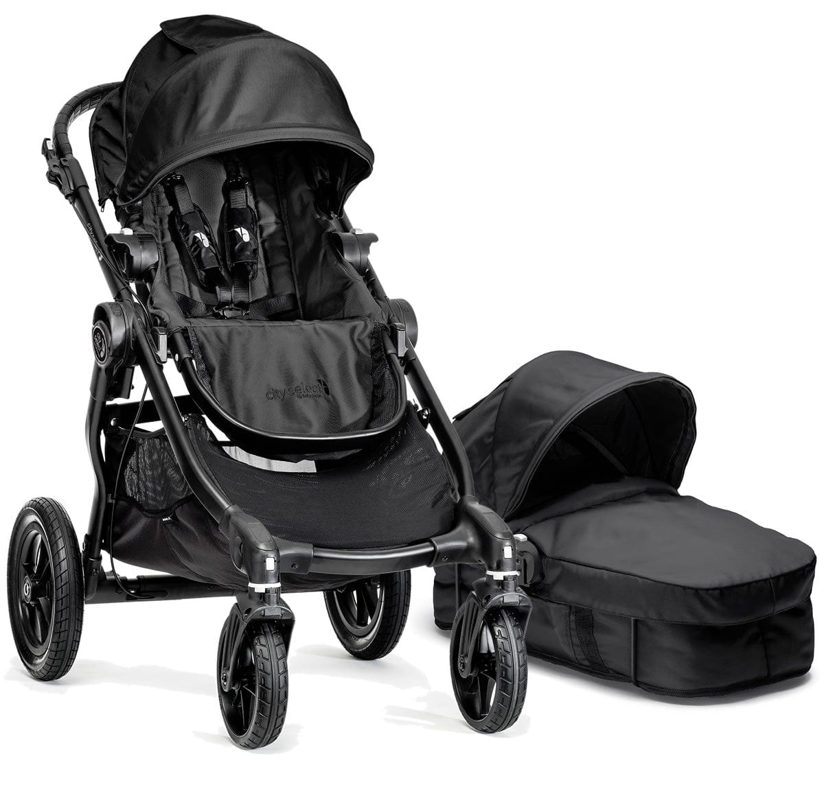 Baby Jogger City Select Single Stroller & Bassinet - Black - bj23410-bj04410