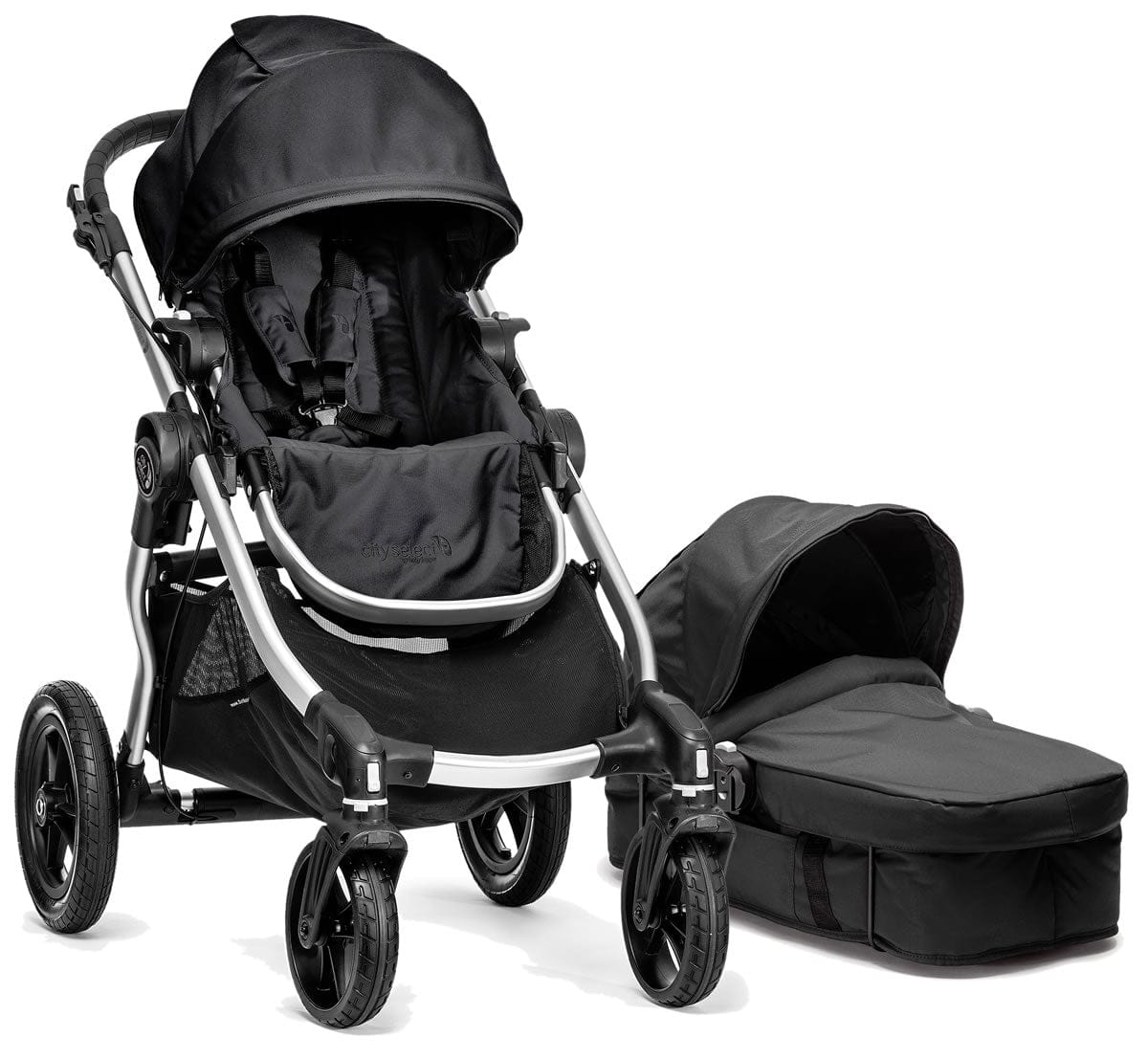 Baby Jogger City Select Single Stroller & Bassinet - Onyx - bj20410-bj50926