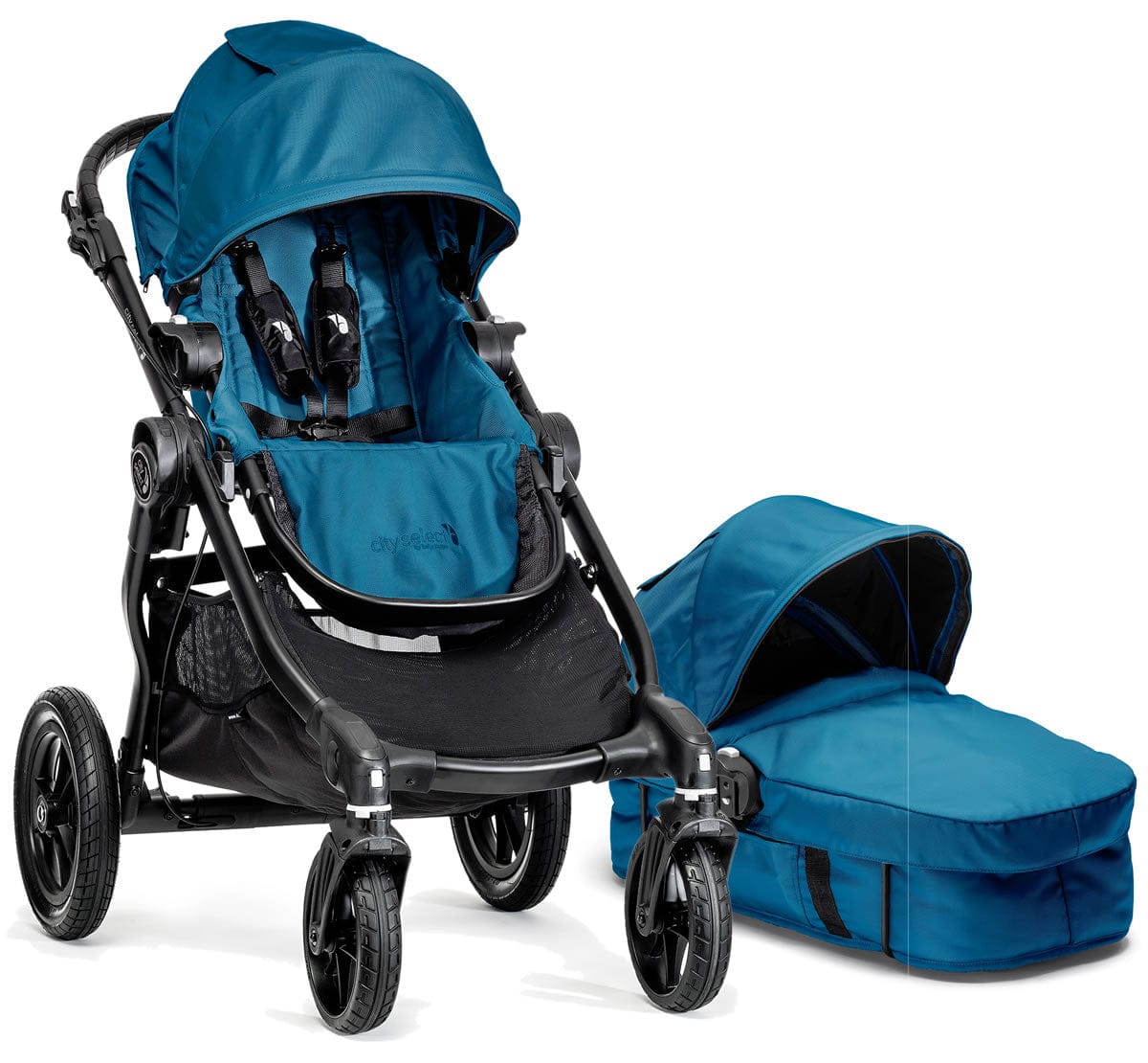 Baby Jogger City Select Single Stroller & Bassinet - Teal - bj23429-bj04429