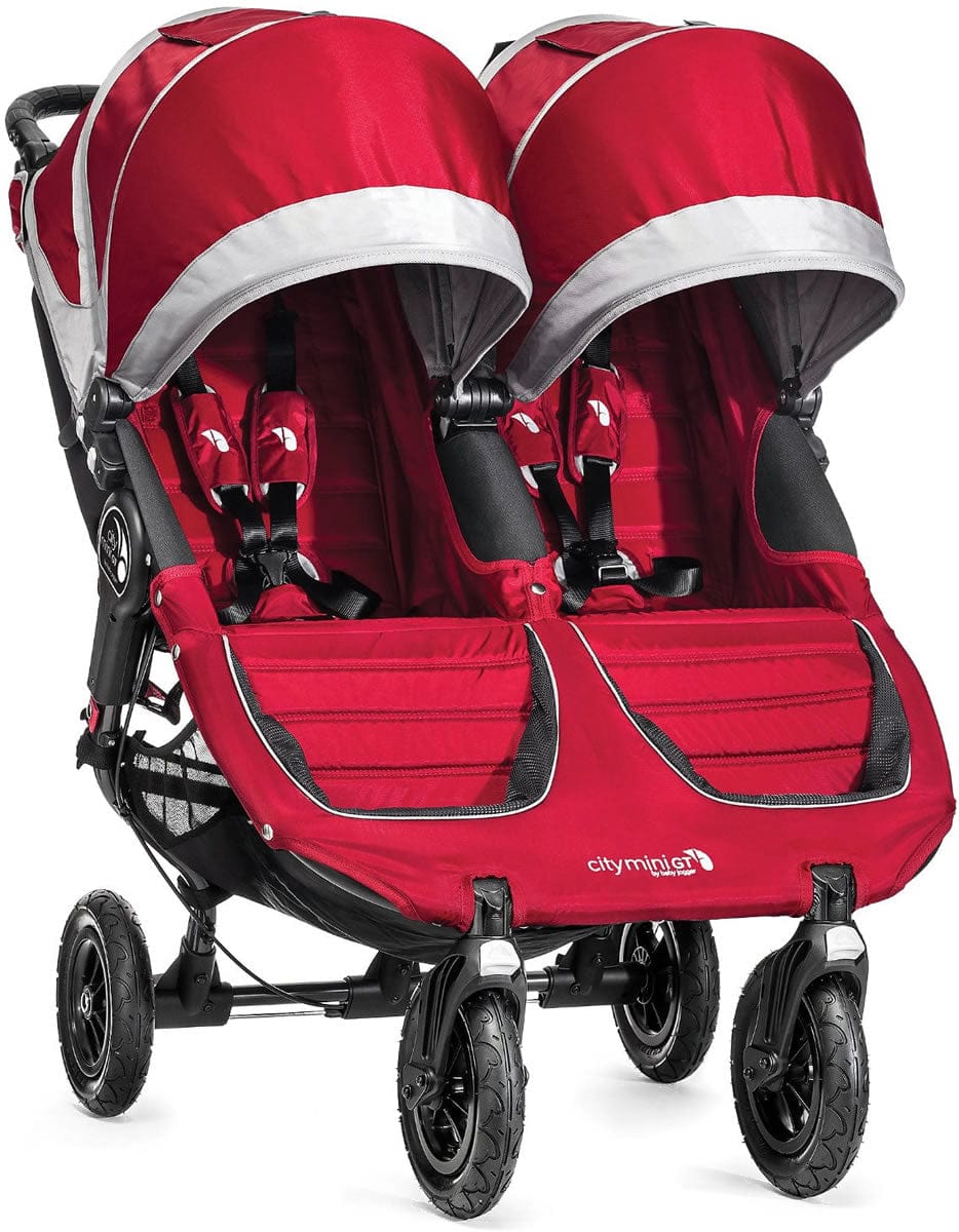 Baby Jogger City Mini GT Double Stroller 2016/2017 Crimson / Gray