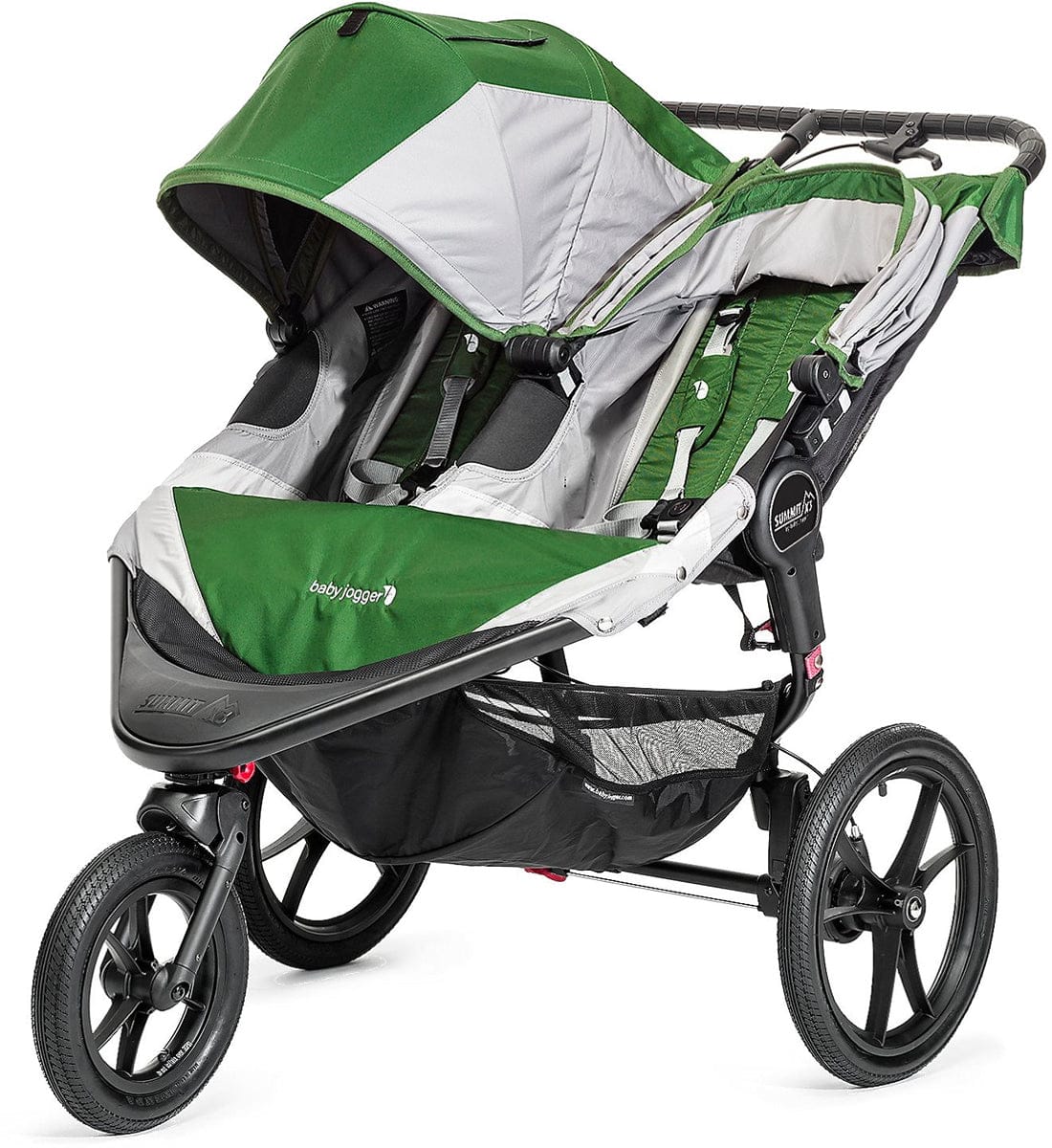 Baby Jogger 2016 Summit X3 Double Jogging Stroller - Green / Gray