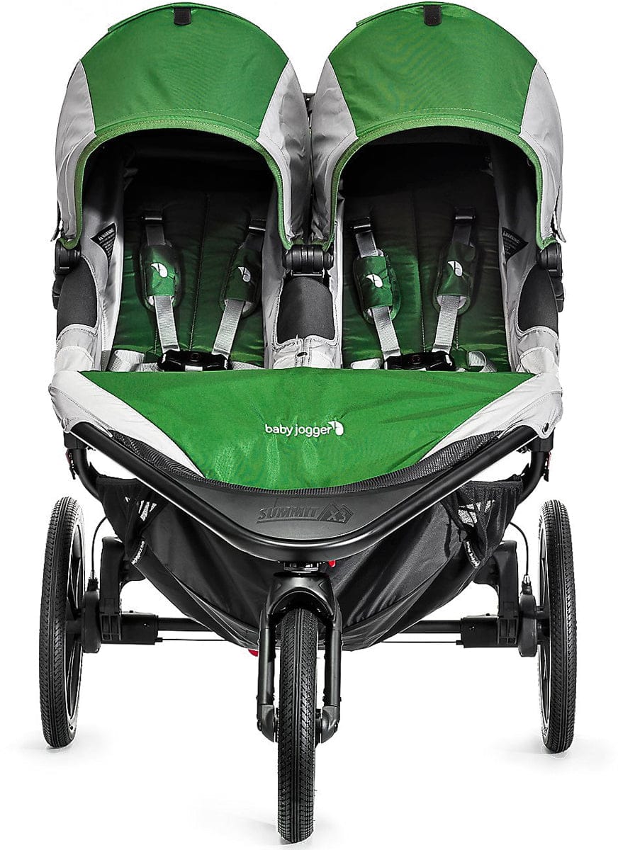 Baby Jogger 2016 Summit X3 Double Jogging Stroller - Green / Gray