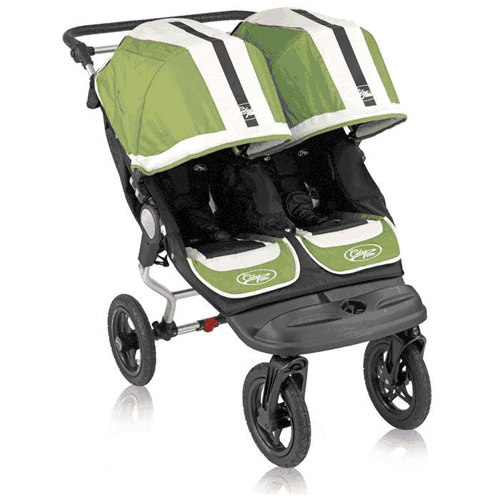Baby Jogger City Elite Double Stroller 2009 Green Sport