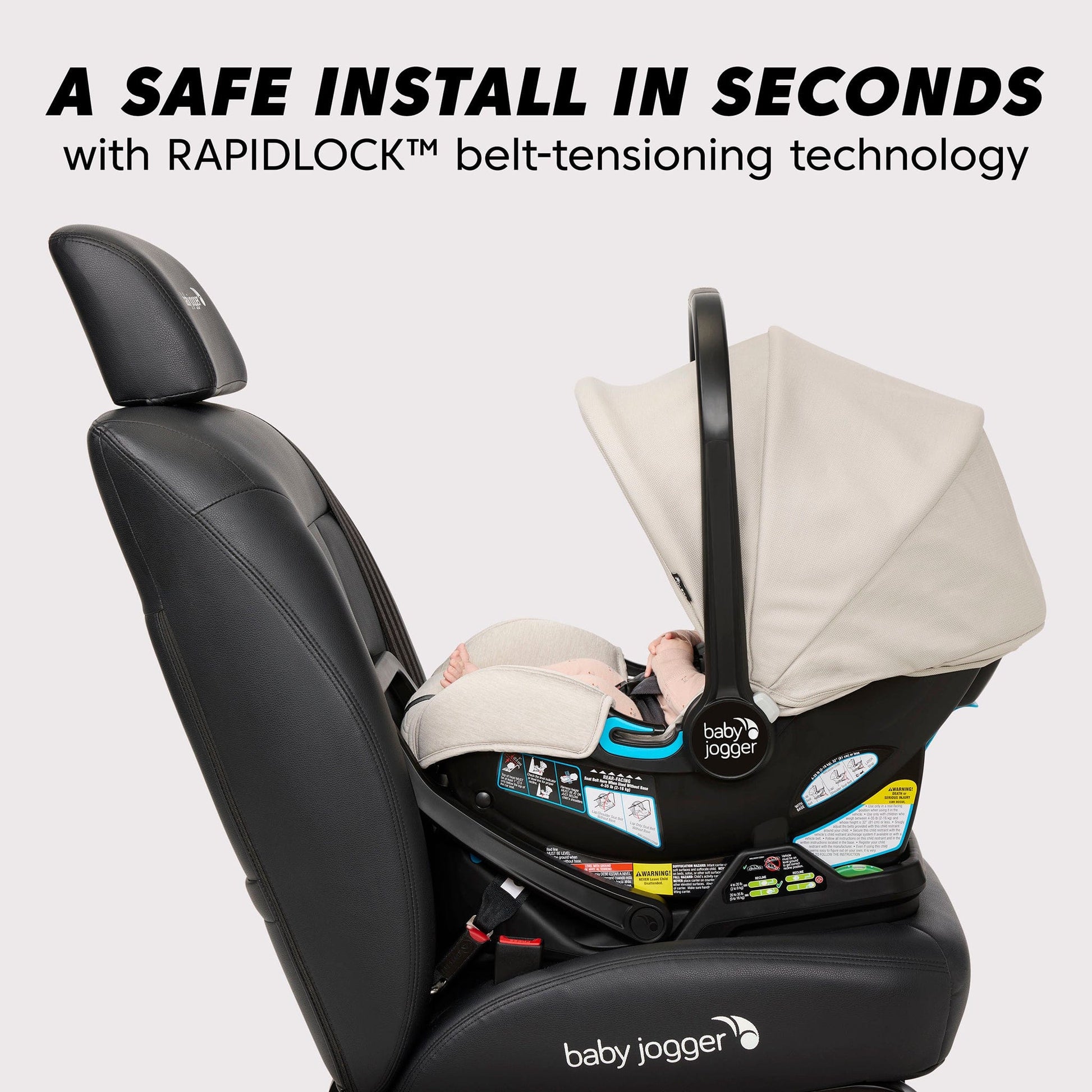 Baby Jogger City GO 2 Infant Car Seat - Frosted Ivory - 2223227