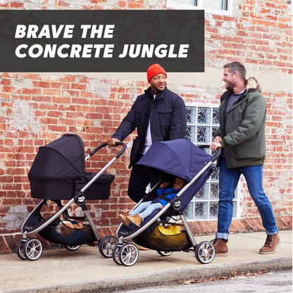 Baby Jogger City Mini 2 Single Stroller + Pram Bundle - Opulent Black - 2153357-2149771