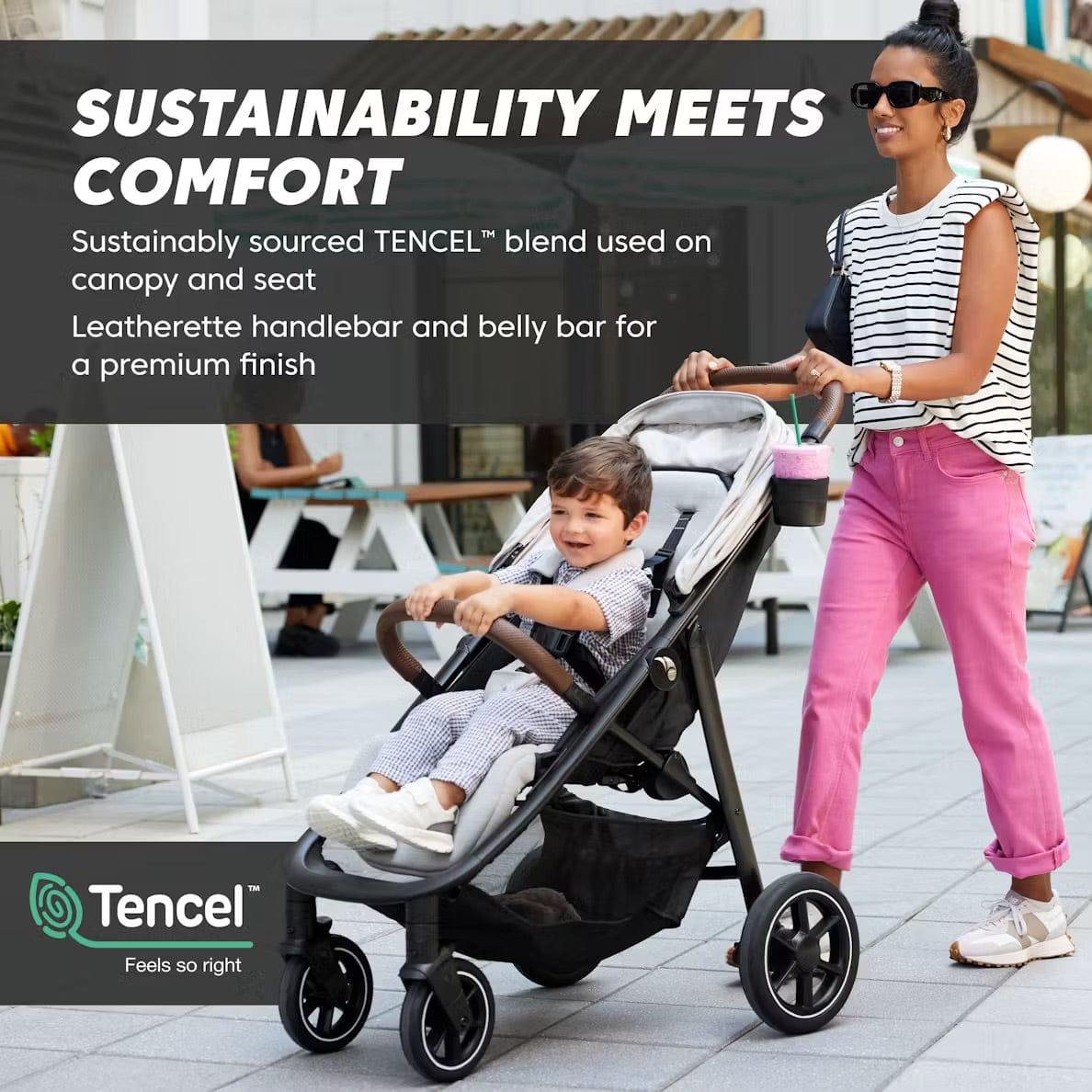 Baby Jogger City Mini Air Lightweight Stroller - Frosted Ivory - 2204595