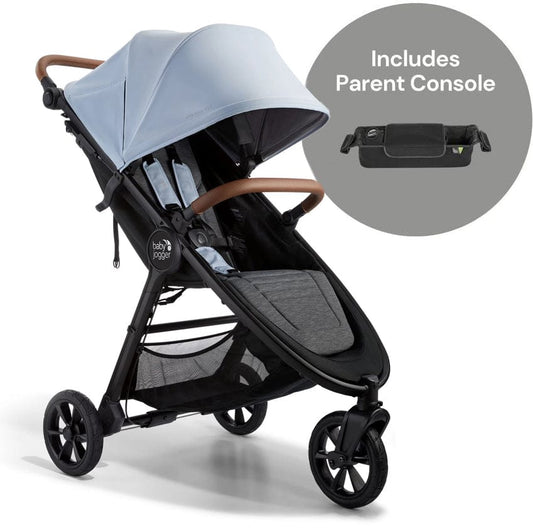 Baby Jogger City Mini GT2 Eco Single Stroller-Parent Console Bundle - Slate Fog - 2203449-2084000