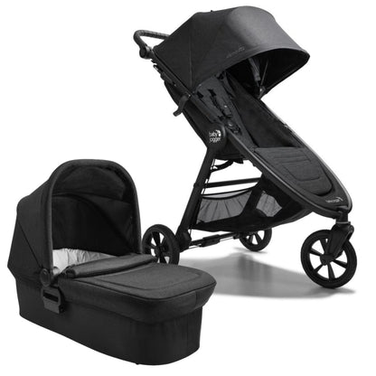 Baby Jogger City Mini GT2 Single Stroller + Pram Bundle - Opulent Black - 2153358-2149771