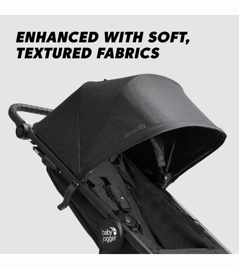 Baby Jogger City Mini GT2 Single Stroller + Pram Bundle - Opulent Black - 2153358-2149771