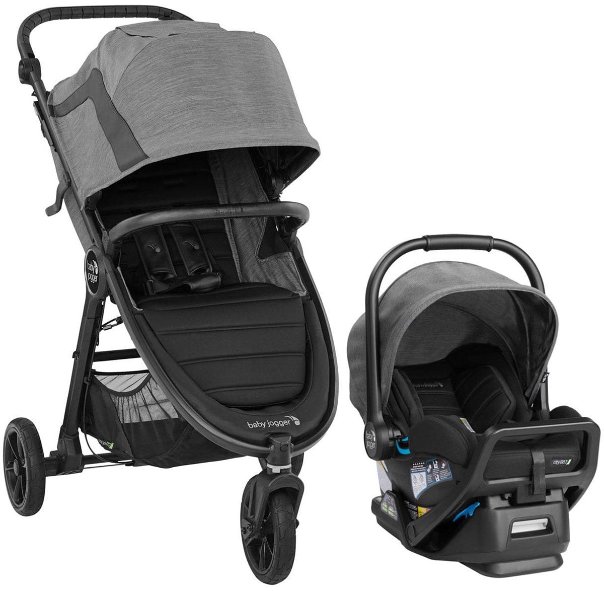Baby Jogger City Mini GT2 Stroller + City GO 2 Travel System - Barre - 2113380-2133509