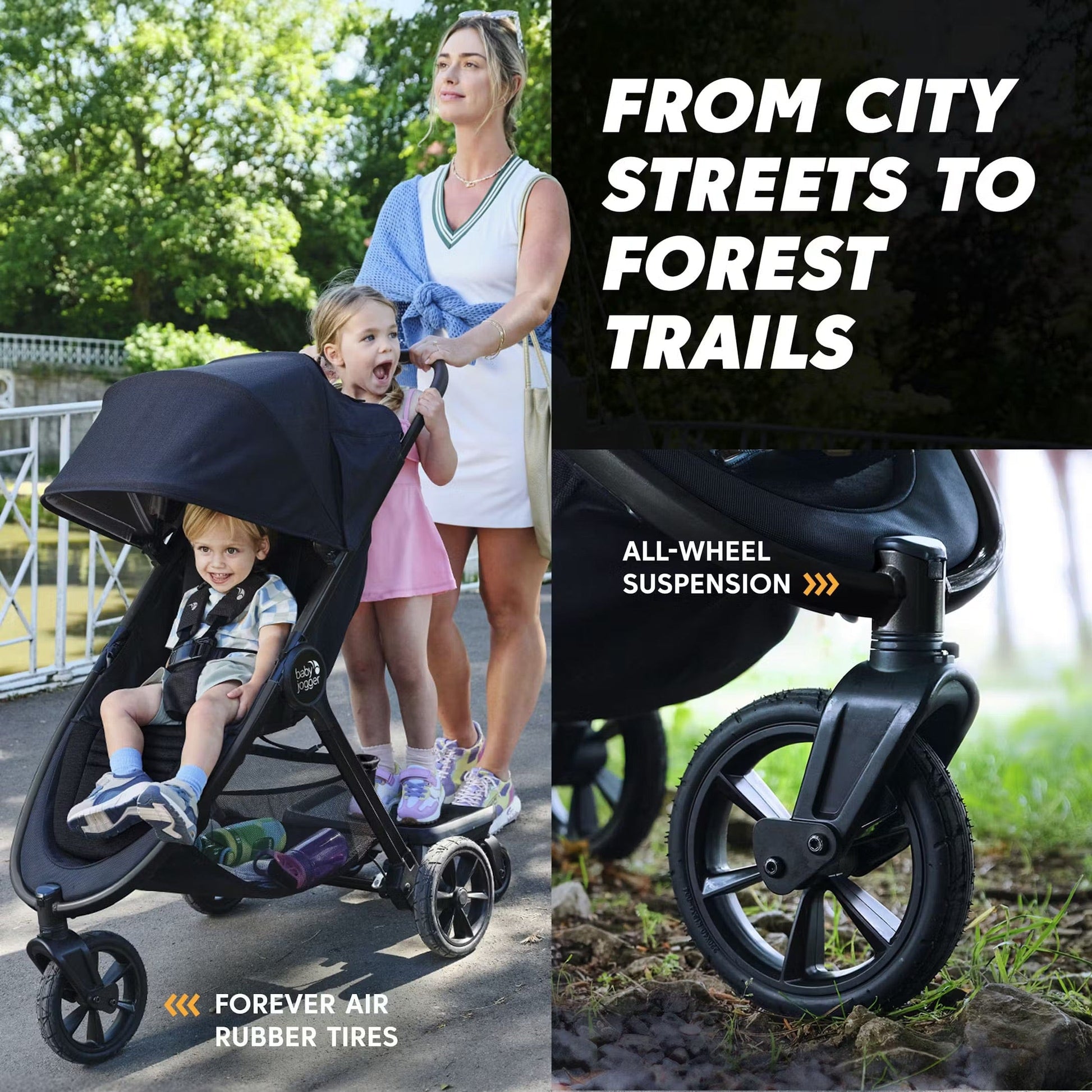 Baby Jogger City Mini GT3 All Terrain Stroller (Rich Black)