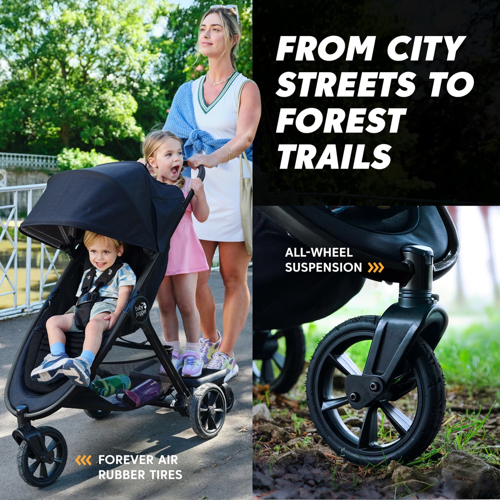 Baby Jogger City Mini GT3 Travel System - Frosted Ivory - 2232243