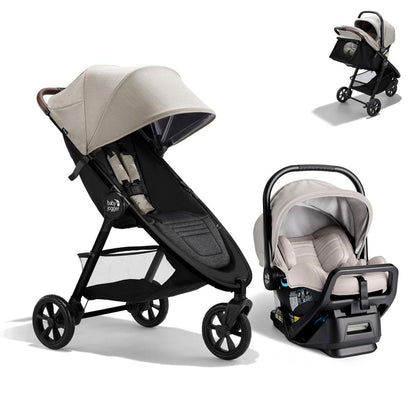 Baby Jogger City Mini GT3 Travel System Stroller In Frosted Ivory