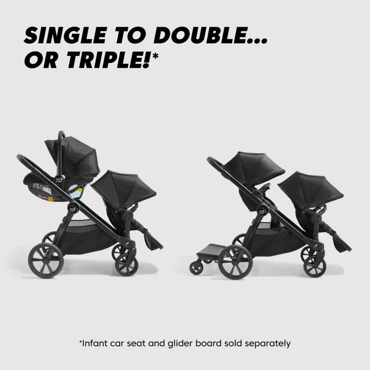 Baby Jogger City Select 2 Double Stroller, Sibling Essentials Package - Harbor Grey - 2175472