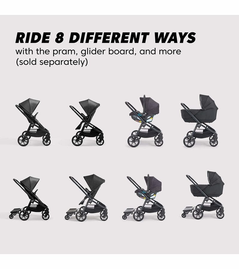 Baby Jogger City Sights + City GO 2 Travel System + Accessory Bundle - Frosted Ivory / Slate - 2170773-2082708