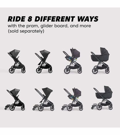 Baby Jogger City Sights + City GO 2 Travel System + Accessory Bundle - Frosted Ivory / Slate - 2170773-2082708