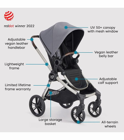 Baby Jogger City Sights + City GO 2 Travel System Bundle - Dark Slate / Slate - 2170573-2082708