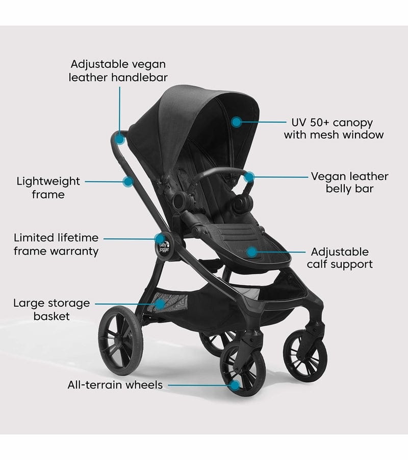 Baby Jogger City Sights + City GO 2 Travel System Bundle - Rich Black / Slate - 2170572-2082708