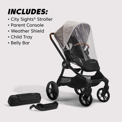Baby Jogger City Sights Stroller + Accessory Bundle - Frosted Ivory - 2170773