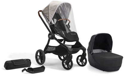 Baby Jogger City Sights Stroller + Pram + Accessory Bundle - Frosted Ivory / Rich Black - 2170773-2170771