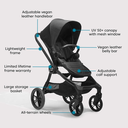 Baby Jogger City Sights Stroller + Pram Bundle - Rich Black - 2170572-2170771