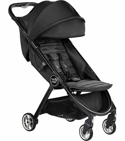 Baby Jogger City Tour 2 Ultra-Compact Travel Stroller + Belly Bar Bundle - Jet - 2081849-2082704