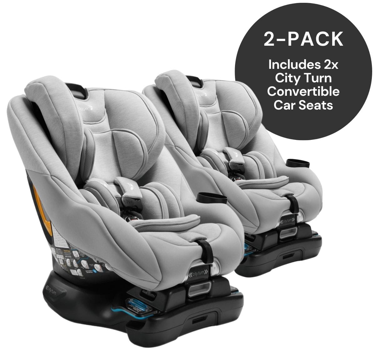 Baby Jogger City Turn Rotating Convertible Car Seat (2 Pack) - Paloma Greige - 2PK-2159786