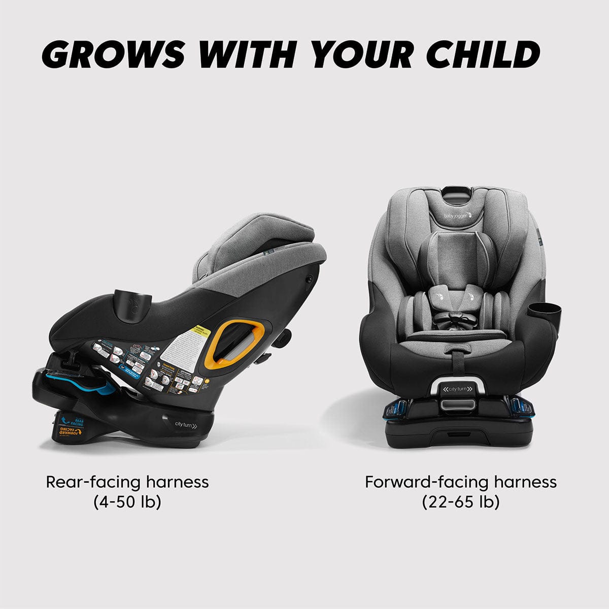 Baby Jogger City Turn Rotating Convertible Car Seat - Onyx Black - 2159784