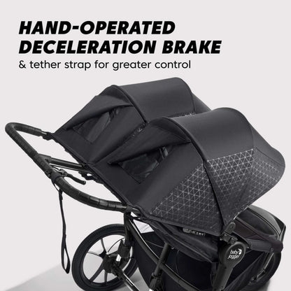 Baby Jogger Summit X3 Double Jogging Stroller - Midnight Black - 2193697