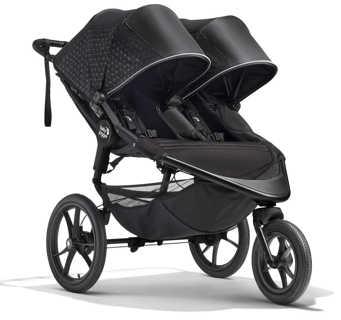 Baby Jogger Summit X3 Double Jogging Stroller - Midnight Black - 2193697