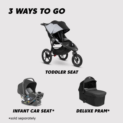 Baby Jogger Summit X3 Single Jogging Stroller - Black / Gray - 1959390