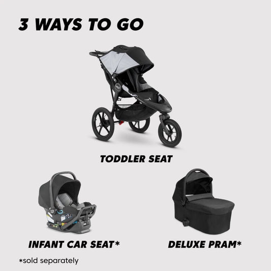 Baby Jogger Summit X3 Single Jogging Stroller - Black / Gray - 1959390
