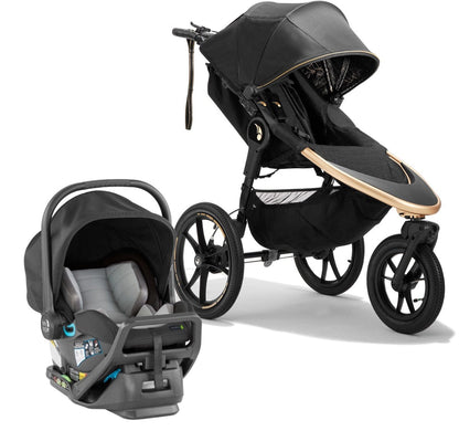 Baby Jogger Summit X3 Jogging Stroller + City GO 2 Travel System Bundle - City Royalty / Slate - 2180866-2082708-1971511