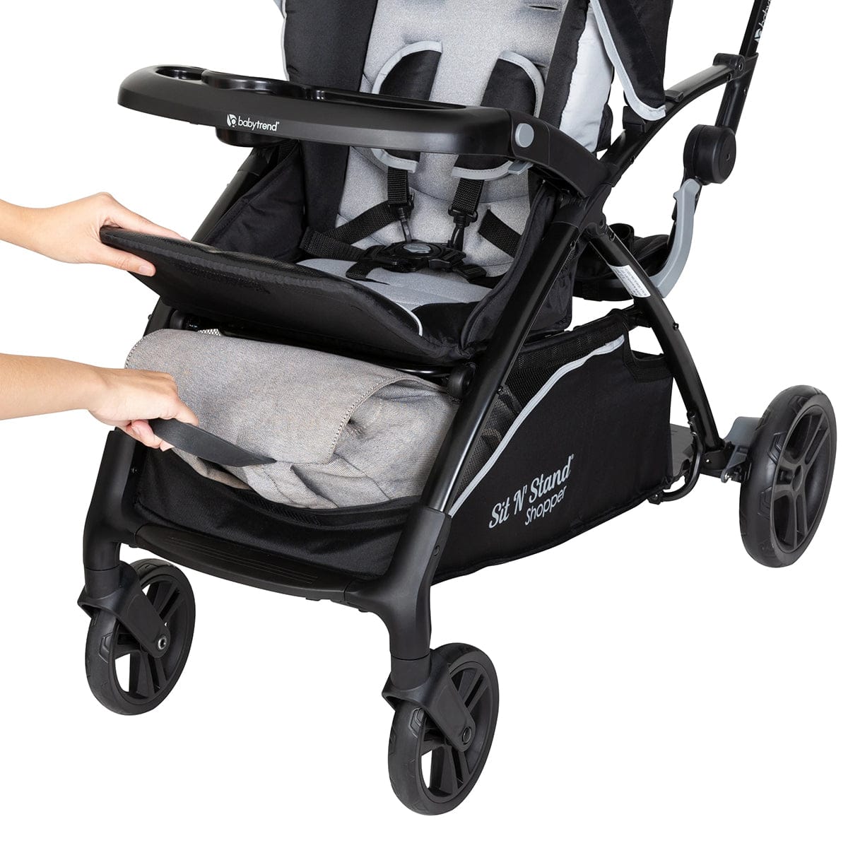 Baby Trend Sit N Stand 5-in-1 Shopper Double Stroller - Moondust - SS27C87A
